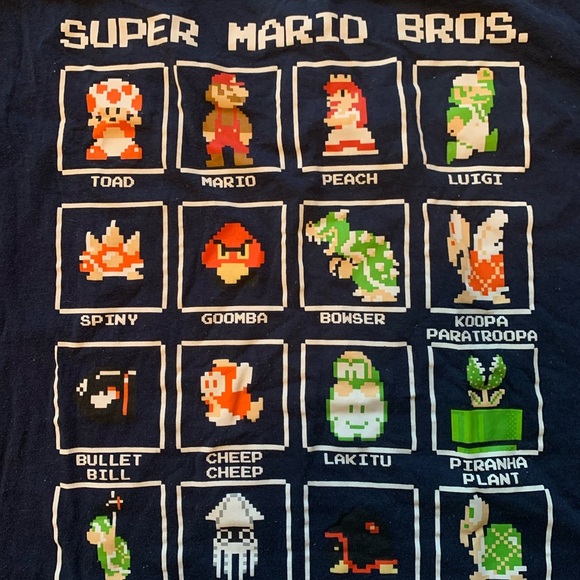 Super Mario Bros Character Grid T-Shirt size 3X - Picture 5 of 7